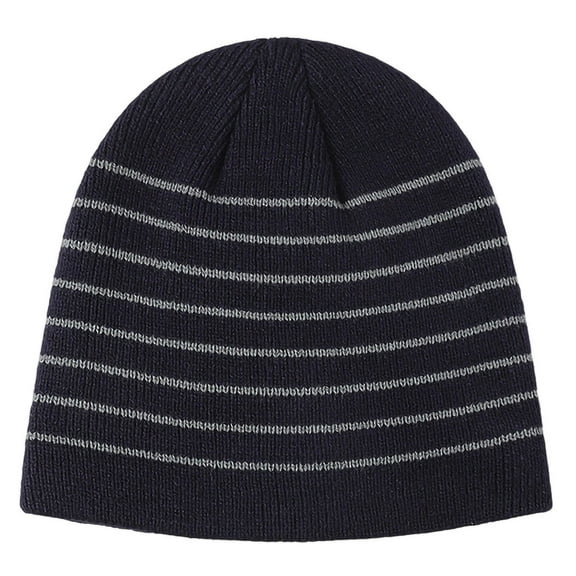 successthop Beanies Hats Men Knit Outdoor Fleece Lined Keep Warm Ladies Hood Stripe Winter Cold Weather Fall Accessories
