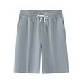 thumbnail image 1 of successthop Big and Tall Shorts for Men Elastic Waist Shorts Drawstring Bottoms Breathable Casual Clothes with Pockets, 1 of 4