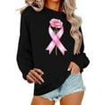 thumbnail image 1 of successthop Breast Cancer Sweatshirts for Women Graphic Oversized Plus Size Crewneck Long Sleeve Sweater Pullover Top XS, 1 of 4