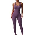 thumbnail image 1 of successthop Butt Lifting Shapewear Women Gym Sleeveless Spaghetti Straps Backless Bodysuit Yoga Solid Workout Jumpsuit M, 1 of 4