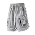 thumbnail image 1 of successthop Cargo Shorts for Men Big and Tall Drawstring Bottoms Straight Shorts Summer Vacation Clothes with Pockets, 1 of 7
