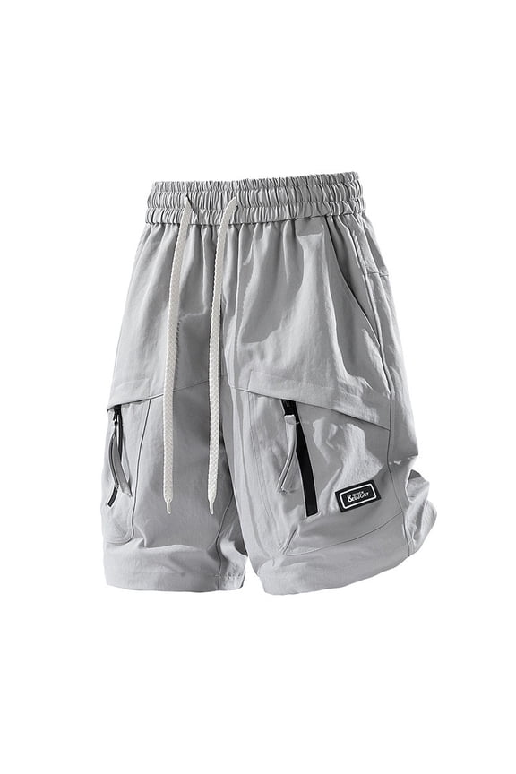 Cargo Shorts for Men Big and Tall Drawstring Bottoms Straight Shorts Summer Vacation Clothes with Pockets