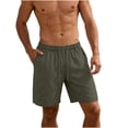 thumbnail image 1 of successthop Cargo Work Shorts for Men Knee Length Shorts Drawstring Elastic Waist Bottoms Big Mens Clothes with Pockets 4XL, 1 of 9