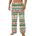 thumbnail image 1 of successthop Christmas Flannel Pajama Pants Men Deer Elastic Drawstring Cozy Trousers with Pocket Sleep Bottoms, 1 of 4