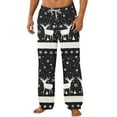 thumbnail image 1 of successthop Christmas Flannel Pajama Pants Men Deer Elastic Drawstring Trousers with Pocket Cozy Sleep Bottoms, 1 of 4