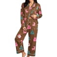 thumbnail image 1 of successthop Christmas Pjs Women Merry 2 Piece Tree Long Sleeve Party Reindeer Shirts Gifts Pants Holiday Loungewear, 1 of 6