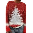 thumbnail image 1 of successthop Christmas Sweaters for Women Snow Knit Long Sleeve Knitwear Oversized Crewneck Pullover Top Print Clothes L, 1 of 5