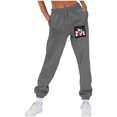 thumbnail image 1 of successthop Christmas Sweatpant for Women Graphic Printed Fleece Drawstring Pants ELastic Joggers Low Rise Trousers, 1 of 5