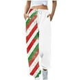 thumbnail image 1 of successthop Christmas Womens Sweatpant Drawstring Pants ELastic Stripes Lightweight Oversized Wide Leg Joggers Trousers, 1 of 6