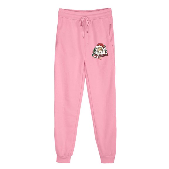 successthop Christmas Womens Sweatpant Graphic Printed Fleece Drawstring Sportpants ELastic Lightweight Joggers Trousers