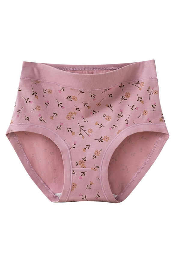 Panties for Women High Waisted Coverage Brief Comfortable Breathable Casual Underwear