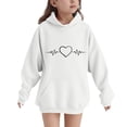 thumbnail image 1 of successthop Cute Hoodie Toddler Girls Boys Long Sleeve Hooded with Pockets Heart Printed Winter Fall Tops Sizes 5-15, 1 of 5