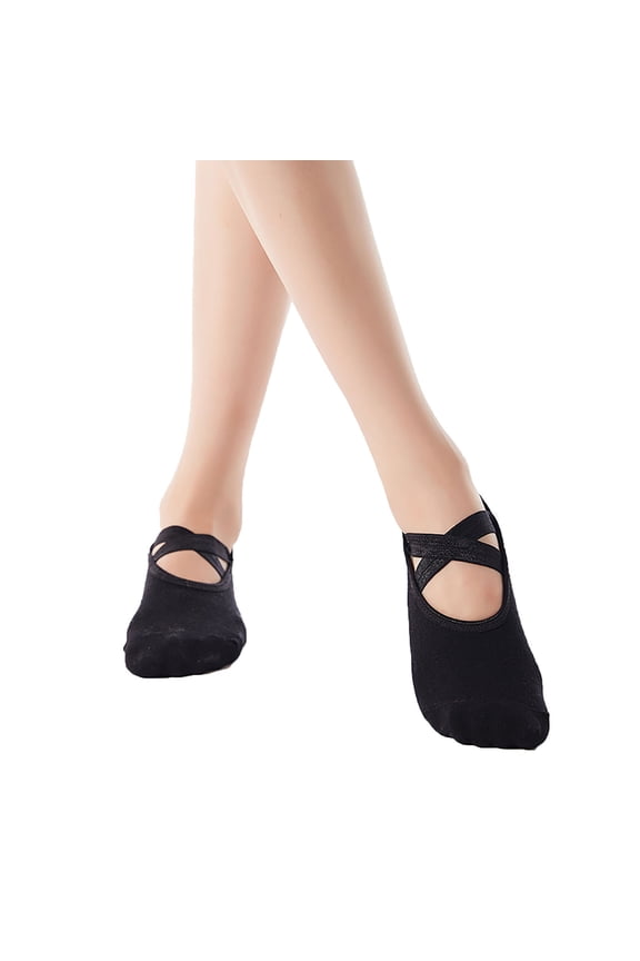 Dance Socks for Women Workout Yoga Gym Dance Performance Ladies Comfortable Stay Dry Non Slip Sock Black