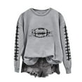 thumbnail image 1 of successthop Football Sweatshirt Women Game Day Rugby Graphic Crewneck Long Sleeve Sweatshirt Pullover Hoodies Blouse, 1 of 4