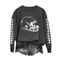 thumbnail image 1 of successthop Football Sweatshirt Women Helmet Game Day Crewneck Long Sleeve Tops No Hood Pullover Sweater Print Clothes S, 1 of 4