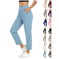 thumbnail image 1 of successthop Golf Pants Women Strecthy Yoga Pant Casual High Waist Straight Leg Slacks Travel Ankle Trousers with Pockets, 1 of 10