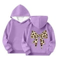 thumbnail image 1 of successthop Graphic Hoodies Toddler Girls Boys Long Sleeve Hooded with Pockets Bow Printed Casual Blouse Sizes 3-13, 1 of 4