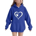 thumbnail image 1 of successthop Graphic Hoodies Toddler Girls Boys Long Sleeve Hooded with Pockets Heart Printed Winter Fall Tops Sizes 5-15, 1 of 5