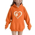 thumbnail image 1 of successthop Graphic Hoodies Toddler Girls Boys Long Sleeve Hooded with Pockets Heart Printed Winter Fall Tops Sizes 5-15, 1 of 5