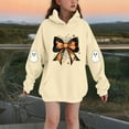 thumbnail image 1 of successthop Halloween Hoodies Graphic Bow Ghost Toddler Girls Boys Fleece Long Sleeve Pullover Sizes 3-14, 1 of 3
