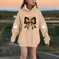 thumbnail image 1 of successthop Halloween Hoodies Graphic Bow Ghost Toddler Girls Boys Fleece Long Sleeve Pullover Sizes 3-14, 1 of 3