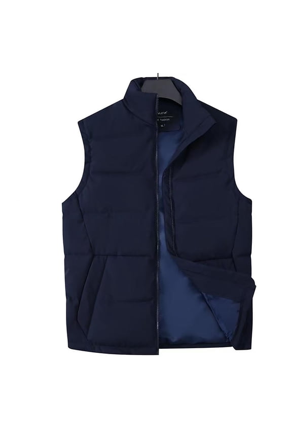 Hiking Vests for Men Plus Size Zip Mock Neck Tops with Pockets Breathable Sleeveless Solid Hiking Clothes
