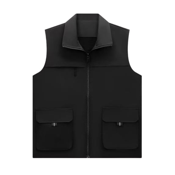 successthop Hiking Vests for Men Quilted Plus Size Zip Collar Clothes with Multiple Pockets Breathable Sleeveless Hiking