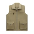 thumbnail image 1 of successthop Hiking Vests for Men Quilted Plus Size Zip Collar Clothes with Multiple Pockets Breathable Sleeveless Hiking, 1 of 7