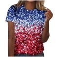 thumbnail image 1 of successthop Independence Day Clothes for Women Star Loose Plus Size Crewneck Shirt Holiday T Shirts Short Sleeve Tops, 1 of 5