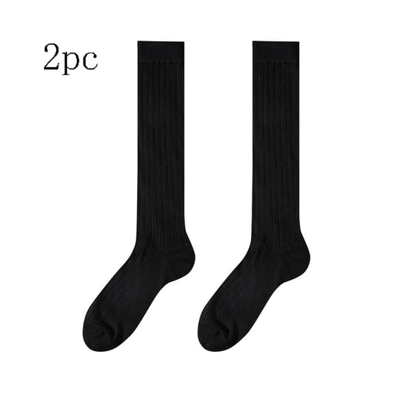 successthop Knee High Boot Socks Womens Soft 2 Pack Ladies Thin Breathable Comfortable Summer Sock for Gifts Black