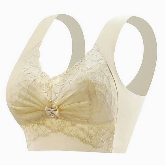 successthop Lace Bralette for Women Wireless Push Up Seamless Wide Straps Bras No Show T Shirt Ladies Everyday Wear L