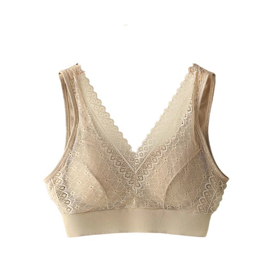 successthop Lace Push Up Bras for Women No Show Soft Solid Seamless Breathable Lift Comfortable Sport Bralette