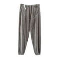 thumbnail image 1 of successthop Maternity Fleece Pajama Pants Fuzzy Warm Joggers Adjustable Waist Winter Loungewear Solid Trousers, 1 of 3