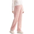 thumbnail image 1 of successthop Maternity Pajama Pants Two Side Fleece Fuzzy Trousers Adjustable Waist Loungewear Solid Pj Bottoms, 1 of 5