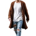 thumbnail image 1 of successthop Mens Cardigan Sweaters Big and Tall Long Sleeve V Neck Tops Open Front Knitwear Solid Winter Casual Outwear, 1 of 5