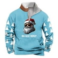 thumbnail image 1 of successthop Mens Christmas Sweatshirt Ugly Quarter Zip Long Sleeve Tops Pullover Sweater with Pocket Streetwear Blue, 1 of 2
