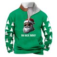 thumbnail image 1 of successthop Mens Christmas Sweatshirt Ugly Quarter Zip Long Sleeve Tops Pullover Sweater with Pocket Streetwear, 1 of 2