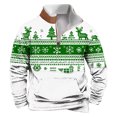 thumbnail image 1 of successthop Mens Christmas Sweatshirts Funny Quarter Zip Long Sleeve Tops Pullover Sweaters with Pocket Streetwear, 1 of 3