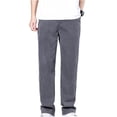 thumbnail image 1 of successthop Mens Denim Pants Elastic Waist Pant Oversized Straight Leg Bottoms Big and Tall Casual Clothes with Pockets, 1 of 6