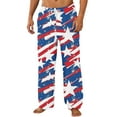 thumbnail image 1 of successthop Mens Flannel Pajama Pants Star Flag winter Trousers Drawstring Cozy Loungewear with Pocket Sleep Bottoms, 1 of 4