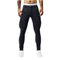 thumbnail image 1 of successthop Mens Jeans Stretch Jogger Streetwear Button Tapered Pant Ripped Washed Zip Up Summer Trousers with Pockets, 1 of 7
