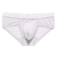 thumbnail image 1 of successthop Mens Low Rise Briefs Butt Lifting Comfortable Underwear Lightweight Breathable Solid Underpant White L, 1 of 4