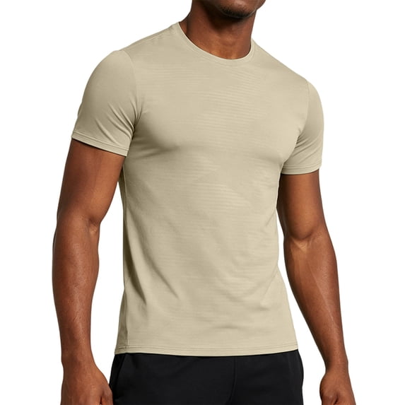 successthop Mens Nylon Shirts Short Sleeve Crewneck TShirt Tops Big and Tall Lightweight Quick Dry Solid Gym Clothes