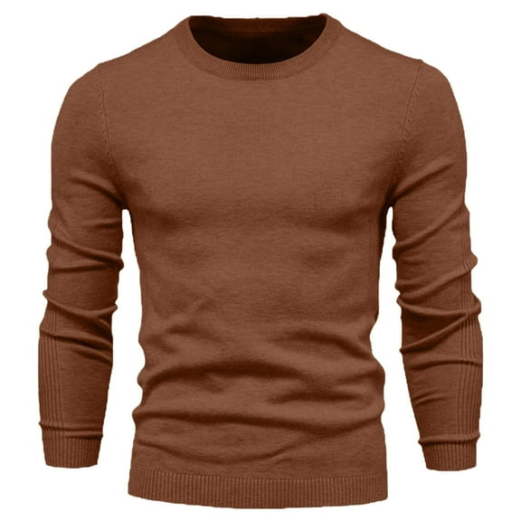 successthop Mens Oversized Sweaters Long Sleeve Sweater Crewneck Casual Pullover Tops Ribbed Cuff Loose Solid Clothes S