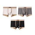 thumbnail image 1 of successthop Mens Plus Size Underwear 3 Pack Comfortable Lightweight Breathable Solid Boxer Brief Multiple Pack Gray M, 1 of 2