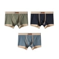 thumbnail image 1 of successthop Mens Plus Size Underwear 3 Pack Comfortable Lightweight Breathable Solid Boxer Brief Multiple Pack Green XL, 1 of 2