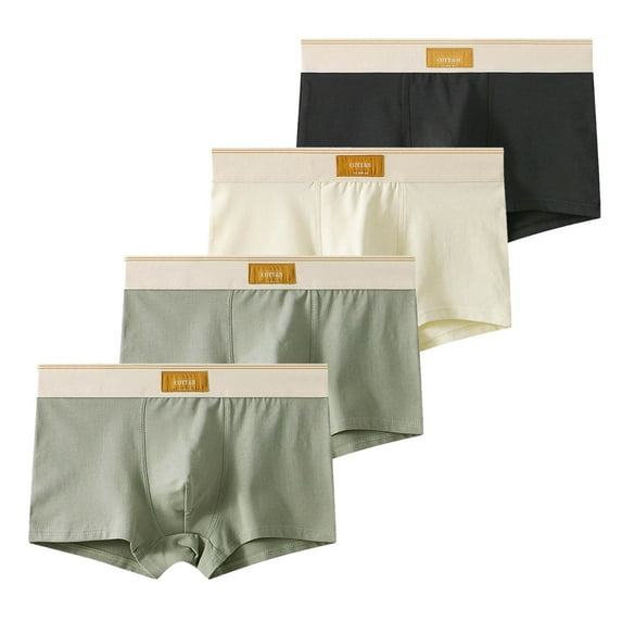 successthop Mens Plus Size Underwear 4 Pack Support Pouch Lightweight Breathable Colorful Boxer Brief Multiple Pack 4XL