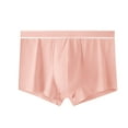 thumbnail image 1 of successthop Mens Plus Size Underwear Comfortable Underpant Soft Breathable Solid Everyday Wear Boxer Brief Pink 3XL, 1 of 2