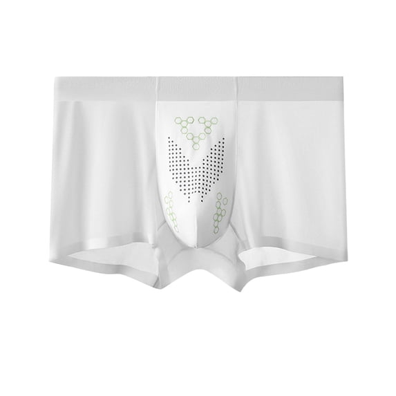 successthop Mens Plus Size Underwear Support Pouch Comfortable Lightweight Stretch Solid Boxer Brief White 4XL