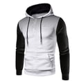 thumbnail image 1 of successthop Mens Pullover Hoodies with Pockets Long Sleeve Hoodie Drawstring Pullover Top Gradient Fall Gym Streetwear L, 1 of 4